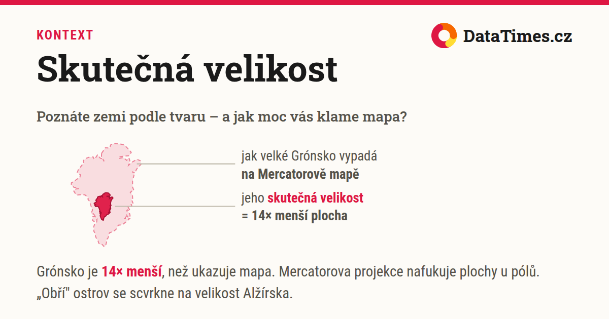Skutečná velikost světa: Podívejte se, jak vás klamou různé mapy
