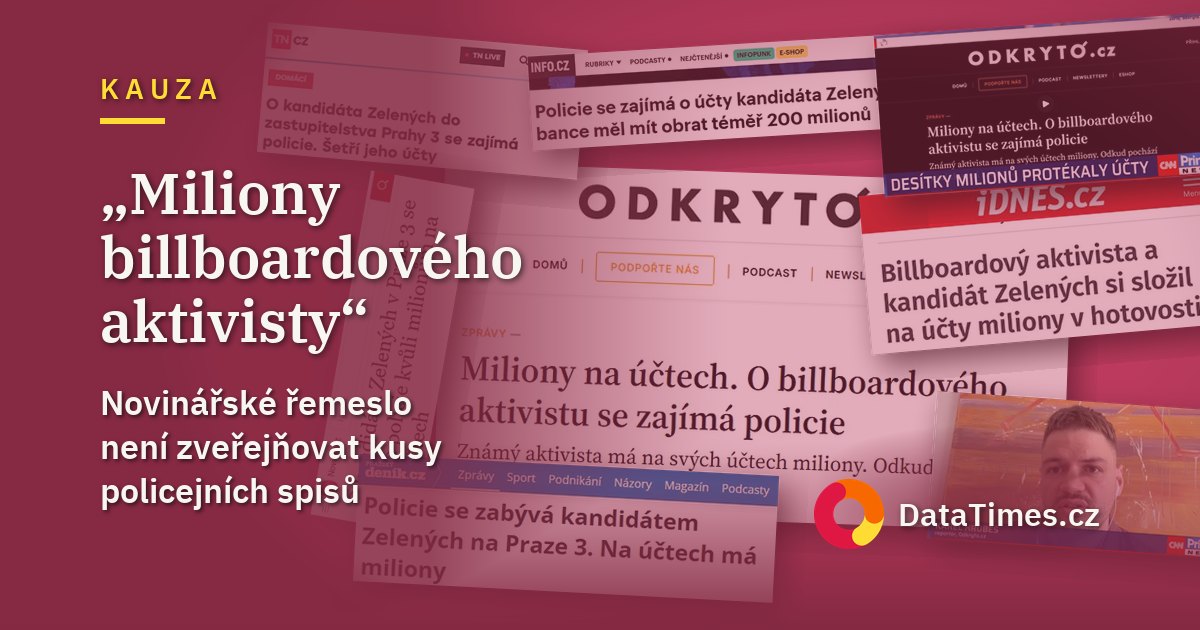 Novinářské řemeslo není opisovat policejní spisy