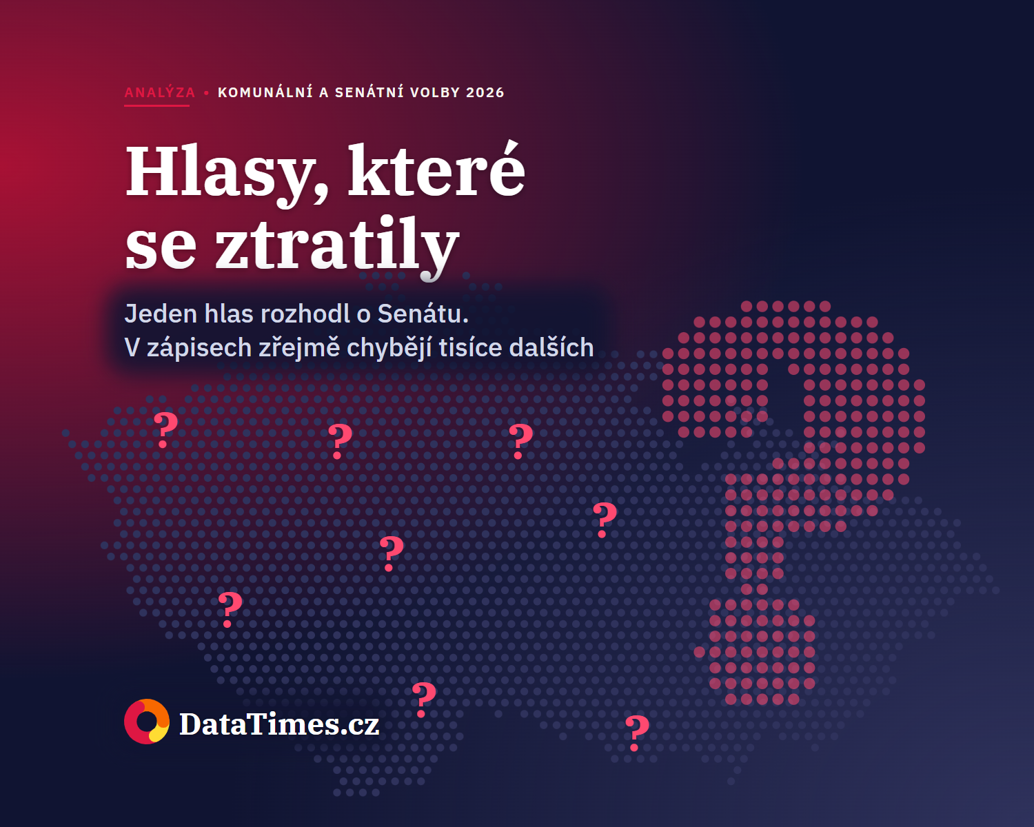 Jeden hlas rozhodl o Senátu. Ve volebních zápisech přitom zřejmě chybějí tisíce dalších